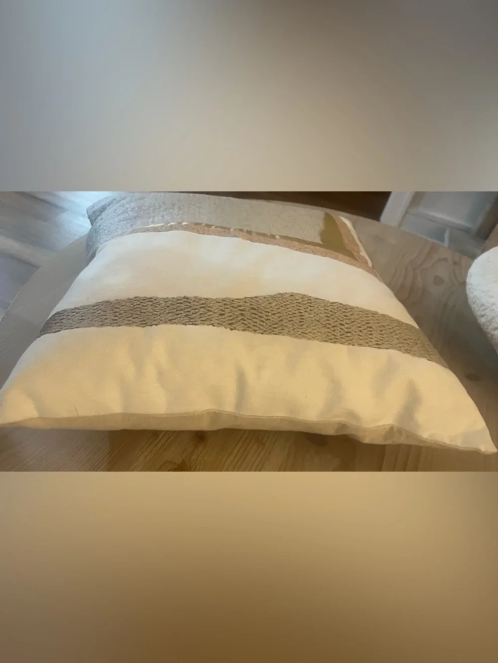West Elm 20 x 20 Accent Pillow Pink and Gold. Includes insert